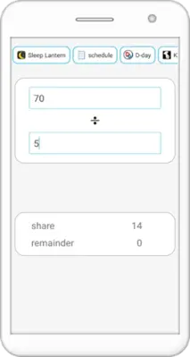 Division (quotient/remainder) android App screenshot 0