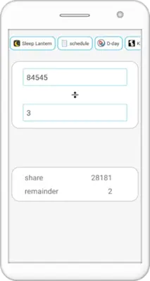 Division (quotient/remainder) android App screenshot 1